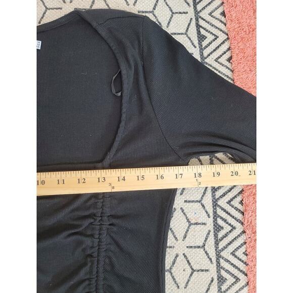 PRINCESS POLLY RIBBED LONG SLEEVE DRESS IN BLACK, SZ 12 - Picture 9 of 11